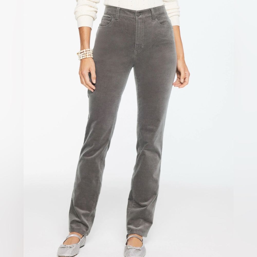 Talbots Gray Corduroy Straight Leg Pants Size 12P